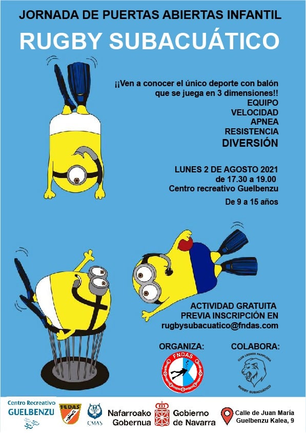 Éxito de la primera jornada infantil de rugby subacuático